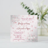 エレガントウエディング招待状と蝶 招待状 (スタンド正面)