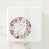 エレガントウォーターカラーフローラルガールバプテスマありがとう フェイバータグ (インサイチュ)