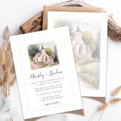 エレガントウォー結婚カラーイラストレーション 招待状