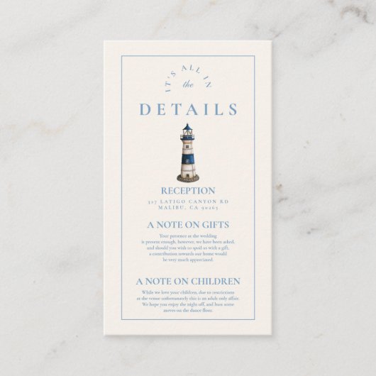 エレガントウォー航海のターカラーラ結婚イトハウス エンクロージャーカード (正面)