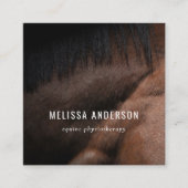 エレガントウマ科のカイロプラクター スクエア名刺 (正面)