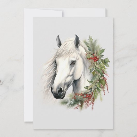 エレガントウマ科のクリスマス シーズンカード (正面)