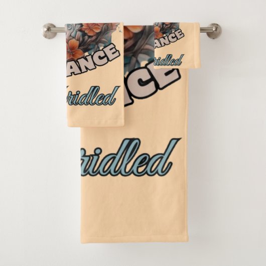 エレガントウマ科の美しい：オレンジ色の花のネックレスデシ バスタオルセット (インサイチュ)