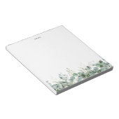 エレガントウータカラーユーカリ緑カスタム草 ノートパッド (アングル)