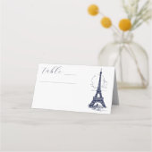 エレガントエッフェルタワーイラストレーションフランスの結婚ズ プレイスカード (正面)