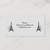 エレガントエッフェル塔 名刺 (裏面)