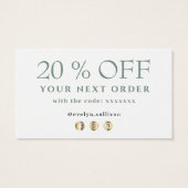 エレガントエメラルグ感謝していリーユ割引カード (裏面)