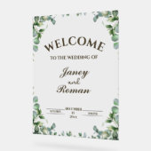 エレガントエリ葉ーユ結婚カリ アクリルサイン (傾斜)