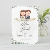 エレガントエリ葉ーユ結婚カリ 招待状 (スタンド正面)