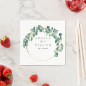 エレガントエリ葉ー結婚ユ スタンダードカクテルナプキン (インサイチュ)