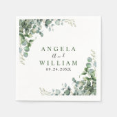 エレガントエリ葉ー結婚ユ スタンダードカクテルナプキン (正面)