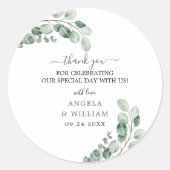 エレガントエリ葉ー結婚ユ ラウンドシール (正面)