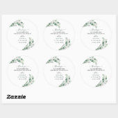 エレガントエリ葉ー結婚ユ ラウンドシール (シート)