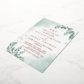 エレガントエリ葉ー結婚ユ 箔招待状 (回転した状態)