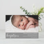 エレガントエレガントモダンChristian Photo |バプテスマ 招待状 (スタンド正面)