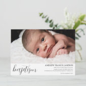 エレガントエレガントモダンChristian Photo |洗礼I 招待状 (スタンド正面)