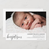 エレガントエレガントモダンChristian Photo |洗礼I 招待状 (正面/裏面)