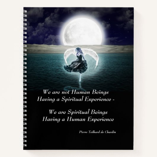 エレガントエンジェル感動的スピリチュアル引用文ライタ ノートブック (正面)