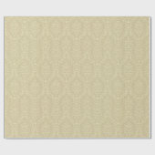 エレガントエンボススタイル金ゴールドダマスク ラッピングペーパー (フラット)