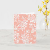 エレガントエンボスフローラ空白のノートカード カード (黄色い花)