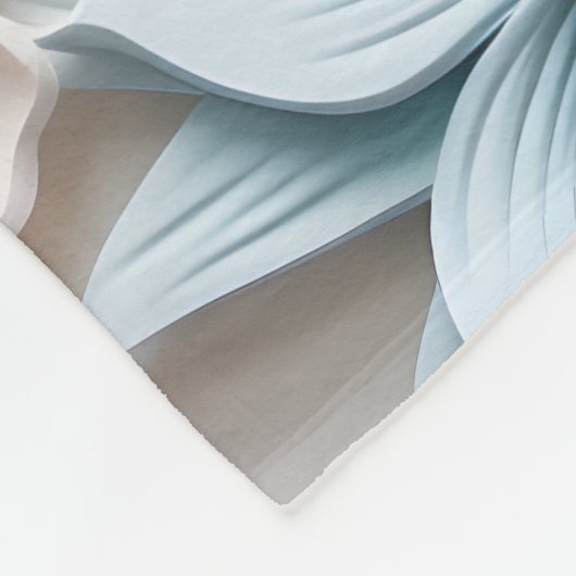 エレガントエンボス3Dスタイルフローラレリーフ、 浮き彫りパステル フリースブランケット (角)