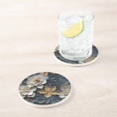 エレガントエンボス3Dフローラレリーフ、 浮き彫り コースター (側面)