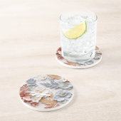 エレガントエンボス3Dフローラレリーフ、 浮き彫り コースター (側面)