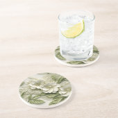 エレガントエンボス3Dフローラレリーフ、 浮き彫り コースター (側面)