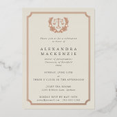 エレガントオイスターJD法科卒業党 箔招待状 (正面)