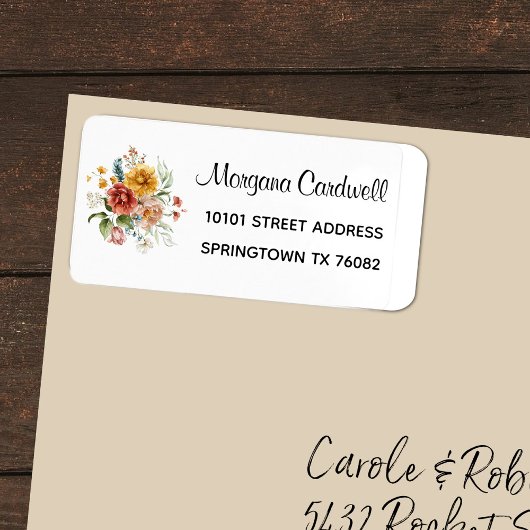 エレガントオランダ静止寿命水色フローラアドレス ラベル