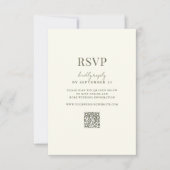 エレガントオリーブモダング結婚リー 出欠カード (正面)