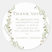 エレガントオリーブ山結婚花 ラウンドシール (正面)