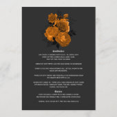 エレガントオレンジと黒ゴシッ結婚クの メニュー (裏面)