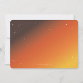 エレガントオレンジサンセットスパイダーウェブハロウィンパーティー 招待状 (裏面)