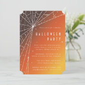 エレガントオレンジダイヤモンドスパイダーウェブハローウィンパーティ 招待状 (スタンド正面)