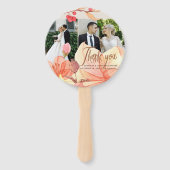 エレガントオレンジ感謝してい結婚フローラの写真よ ハンドファン (正面)