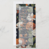 エレガントオレンジ色の白い黒ヴィンテージフローラ (裏面)