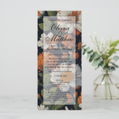 エレガントオレンジ色の白い黒ヴィンテージフローラ (スタンド正面)