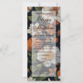 エレガントオレンジ色の白い黒ヴィンテージフローラ (正面)