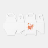 エレガントオレンジ色の花の箱を2つ フェイバーボックス (折り畳みなし)