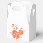 エレガントオレンジ色の花の箱を2つ フェイバーボックス (オープン)