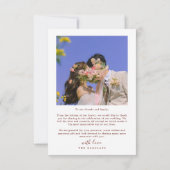 エレガントオレン結婚ジ サンキューカード (裏面)