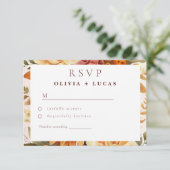 エレガントオレン結婚ジ 出欠カード (スタンド正面)