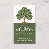 エレガントオークツリーローンメンテナンスランドスケーピングアーボリスト 名刺 (正面)