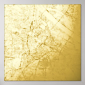 エレガントオーストリアモダンウィーンの上品なギフト地図 箔ポスター (正面)