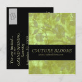 エレガントオートクチュール営業開始案内カード インビテーションポストカード (正面/裏面)