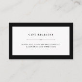 エレガントオートクチュール |ギフトレジストリの挿入 エンクロージャーカード (正面)