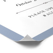 エレガントオートクチュール |埃っぽいブルー結婚の歓迎 ポスター (角)