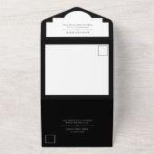 エレガントオートクチュール |白黒結婚 オールインワン招待状 (外側)