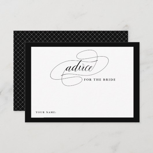 エレガントオートクチュール |花嫁のアドバイス アドバイスカード (正面/裏面)